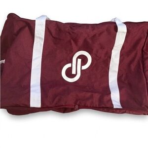 Poshmark Maroon Travel Duffel Bag with White Straps